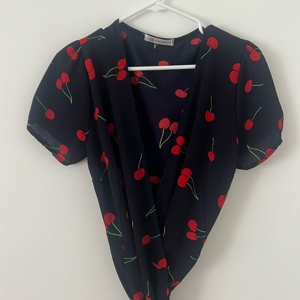 Cherry wrap dress